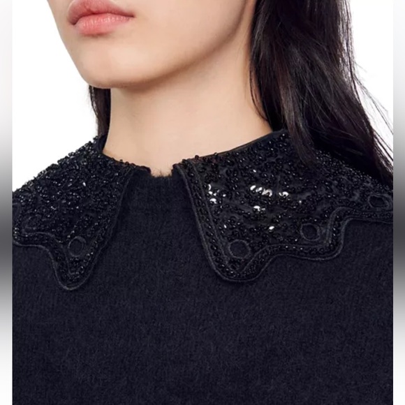 Ellena Cropped Sweater with Sequins - Picture 3 of 6